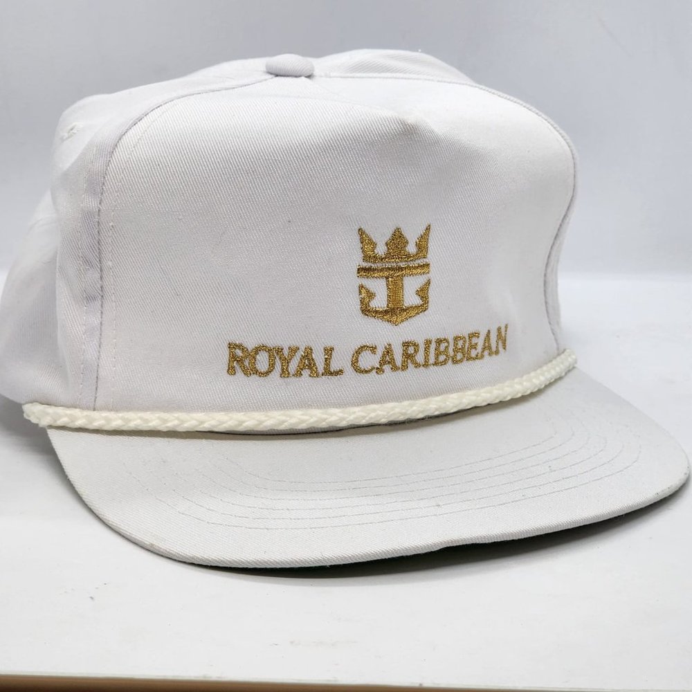 Vintage Royal Caribbean Cruise Hat Snapback Rope 90s Classic Triangle Ship Boat